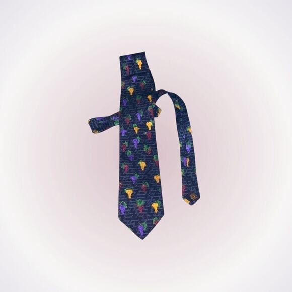 Alynn Neckwear Wine Grapes Design Necktie | Sz OS, NWT - Picture 1 of 4